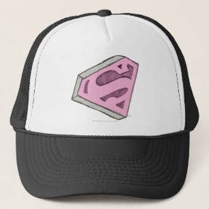 Supergirl Sketch Pink Logo Truckerkappe