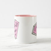 Supergirl Sketch Pink Logo Zweifarbige Tasse (Mittel)