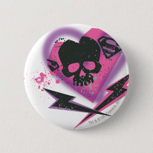 Supergirl Skulls und Blitze Button