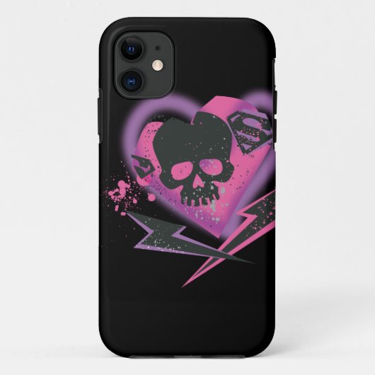 Supergirl Skulls und Blitze Case-Mate iPhone Hülle (Rückseite)