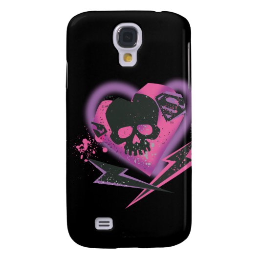 Supergirl Skulls und Blitze Case-Mate Samsung Galaxy Hülle (Rückseite)