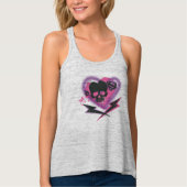 Supergirl Skulls und Blitze Tank Top (Vorderseite)