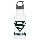 Supergirl Solid S-Shield Edelstahlflasche (Vorderseite)