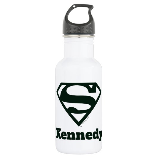 Supergirl Solid S-Shield Edelstahlflasche (Vorderseite)