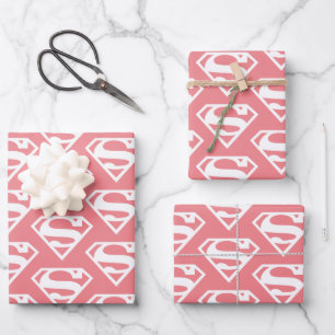 Supergirl Solid S-Shield Geschenkpapier Set