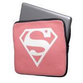 Supergirl Solid S-Shield Laptopschutzhülle (Vorderseite Links)