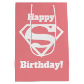 Supergirl Solid S-Shield Mittlere Geschenktüte (Rückseite)