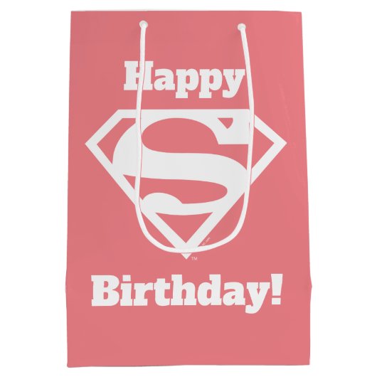 Supergirl Solid S-Shield Mittlere Geschenktüte (Rückseite)