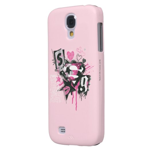 Supergirl Spills and Scribbles Collage Case-Mate Samsung Galaxy Hülle (Rückseite Links)