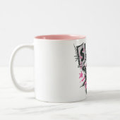 Supergirl Spills and Scribbles Collage Zweifarbige Tasse (Links)