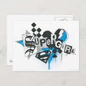 Supergirl Spills und Spritzer Postkarte (Vorne/Hinten)