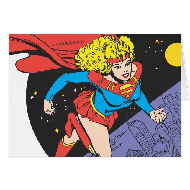 Supergirl springt im Weltraum (Vorderseite (Horizontal))