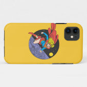 Supergirl springt im Weltraum Case-Mate iPhone Hülle (Rückseite (Horizontal))