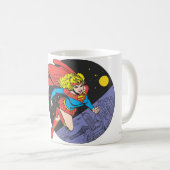 Supergirl springt im Weltraum Kaffeetasse (VorderseiteRechts)