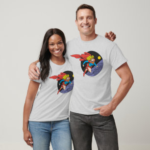 Supergirl springt im Weltraum T-Shirt