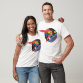 Supergirl springt im Weltraum T-Shirt (Unisex)