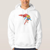 Supergirl springt rechts hoodie (Vorderseite)