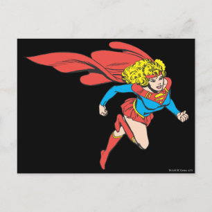 Supergirl springt rechts postkarte