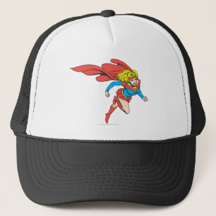 Supergirl springt rechts truckerkappe