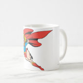 Supergirl Sprünge und Durchschläge Kaffeetasse (VorderseiteRechts)