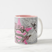 Supergirl Star und Rose Zweifarbige Tasse (VorderseiteRechts)