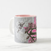 Supergirl Star und Rose Zweifarbige Tasse (Vorderseite Links)