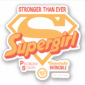 Supergirl stärker als je zuvor Retro Graphic Aufkleber (Vorderseite)