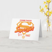 Supergirl stärker als je zuvor Retro Graphic Karte (Gelbe Blume)