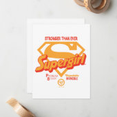 Supergirl stärker als je zuvor Retro Graphic Mitteilungskarte (Vorderseite/Rückseite Beispiel)