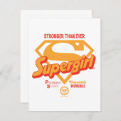 Supergirl stärker als je zuvor Retro Graphic Mitteilungskarte (Vorne/Hinten)