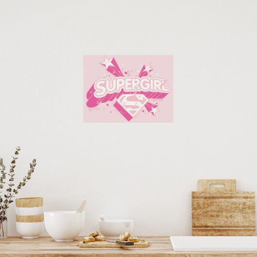 Supergirl Stars and Logo Poster (Küche)