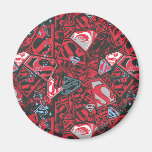 Supergirl Stary Red Pattern Magnet