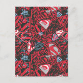Supergirl Stary Red Pattern Postkarte (Vorderseite)