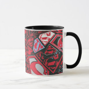 Supergirl Stary Red Pattern Tasse