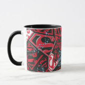 Supergirl Stary Red Pattern Tasse (Links)