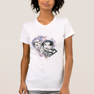 Supergirl stellen Collage gegenüber T-Shirt