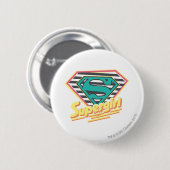 Supergirl Strip Logo Button (Vorne & Hinten)