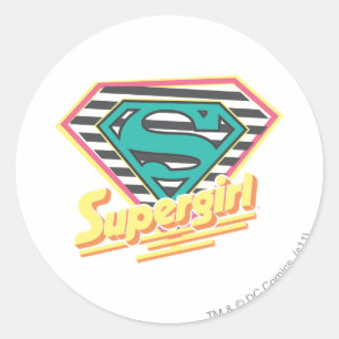 Supergirl Strip Logo Runder Aufkleber