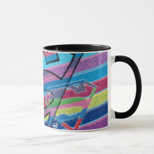 Supergirl Strip Rainbow-Logo Tasse (Rechts)
