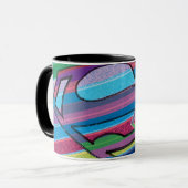Supergirl Strip Rainbow-Logo Tasse (Vorderseite Links)