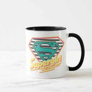 Supergirl Striped Logo Tasse