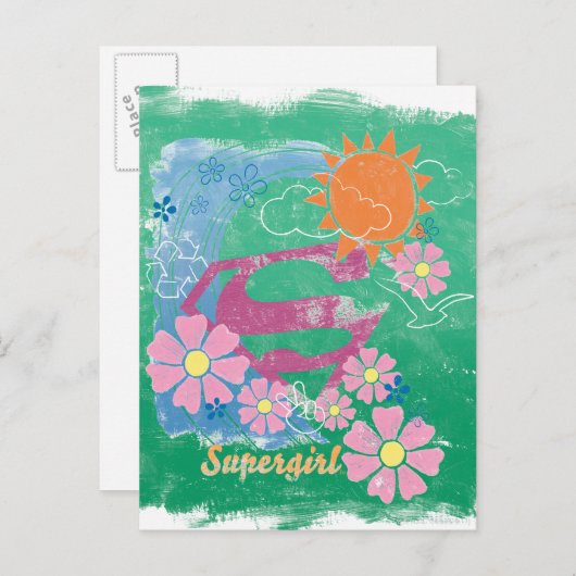 Supergirl Sun und Liebe Postkarte (Vorne/Hinten)