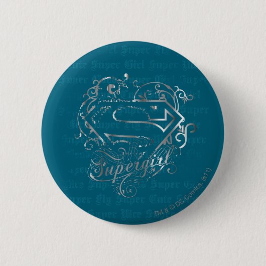 Supergirl Super Fly Super Niedlich Button (Vorderseite)