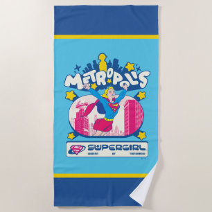Supergirl Super Pop Frau von Morgen Strandtuch