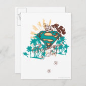 Supergirl Surf Postkarte (Vorne/Hinten)