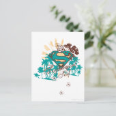 Supergirl Surf Postkarte (Stehend Vorderseite)