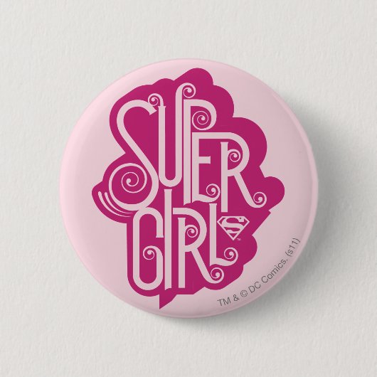 Supergirl Swirl 1 Button (Vorderseite)