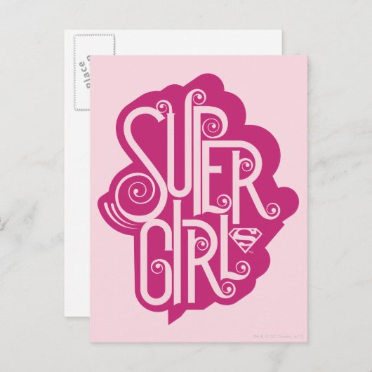 Supergirl Swirl 1 Postkarte (Vorne/Hinten)