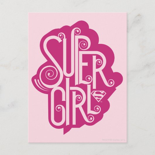 Supergirl Swirl 1 Postkarte (Vorderseite)