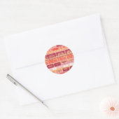 Supergirl Ticket Muster Orange Runder Aufkleber (Umschlag)